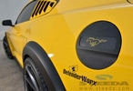 Pony Yellow Logo Fuel Door - Black